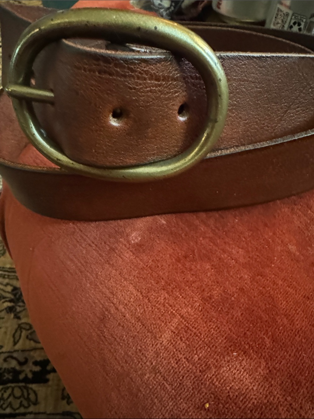 Mossimo Supply Co. Brown Embossed Leather Belt
